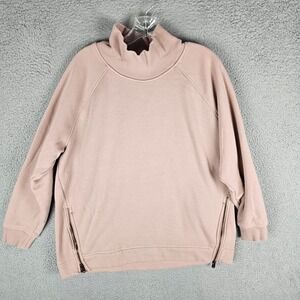 Athleta Sweatshirt Womens XL Cozy Karma Athleisure Side Zip Funnel Neck 510382